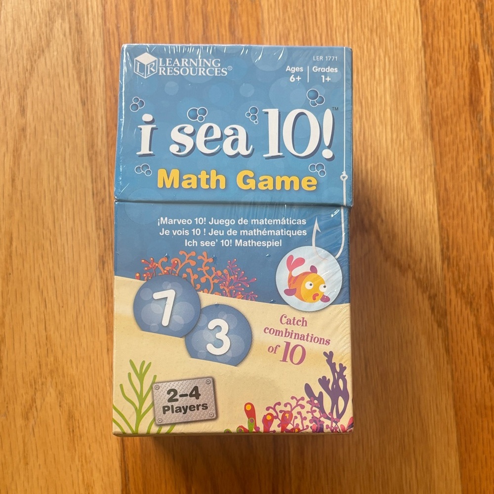 Learning Resources "I Sea 10!" Math Game - Blue/Tan Unopened